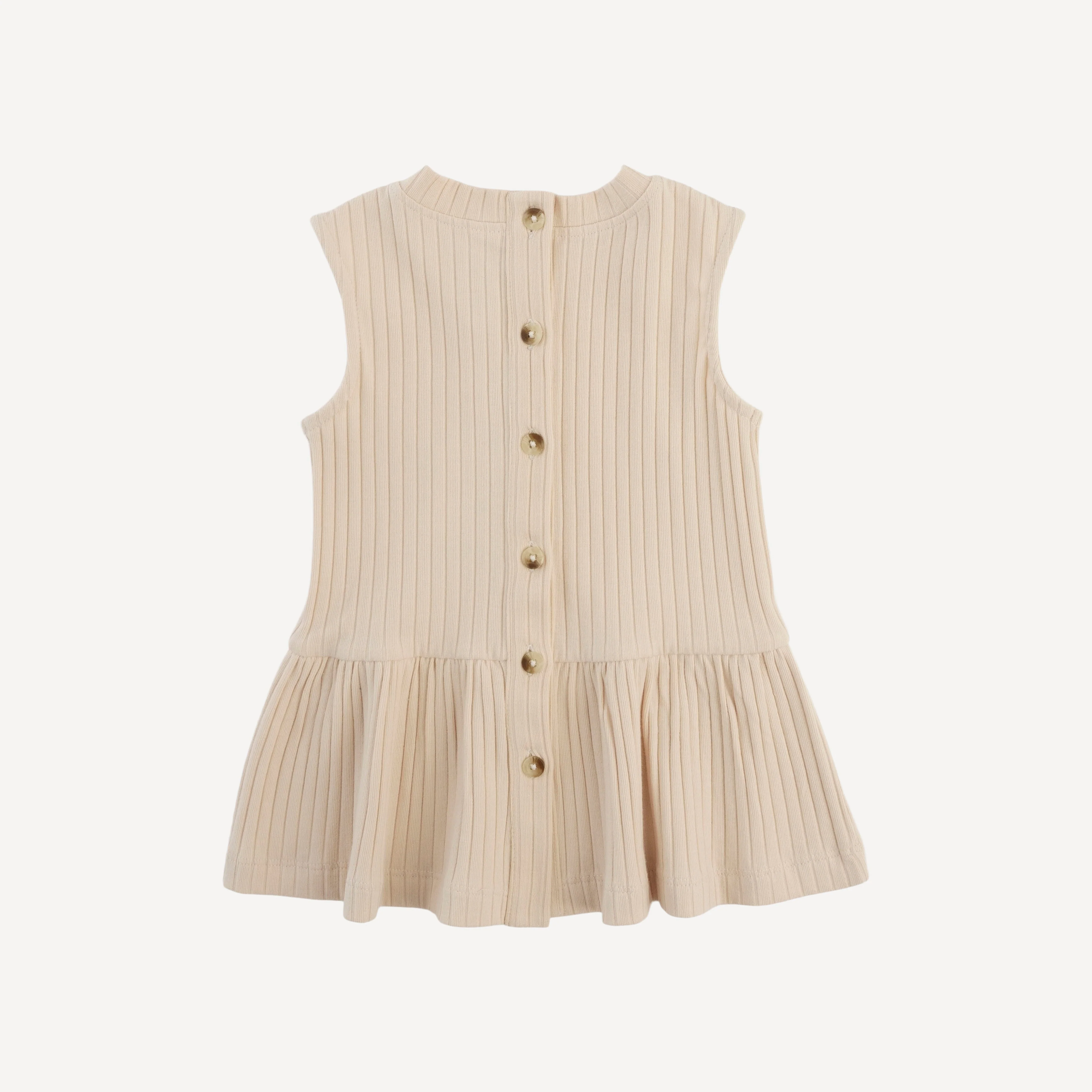 sleeveless kate top | oatmeal | organic cotton wide rib - Image 3