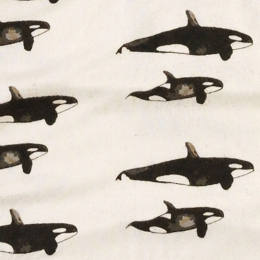 smocked tie dress | orcas | bamboo - Image 2
