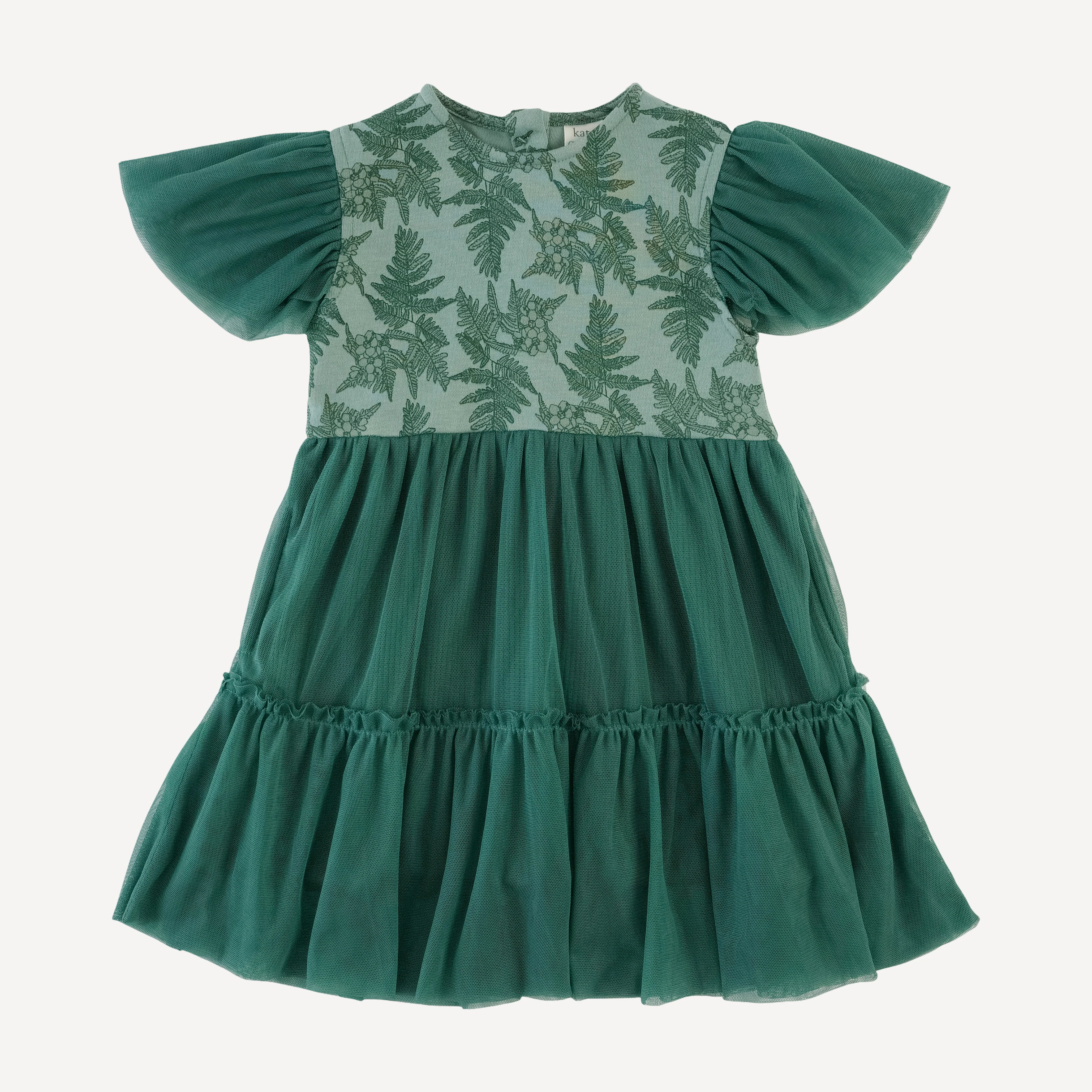 sophie dress | fern floral | organic cotton interlock