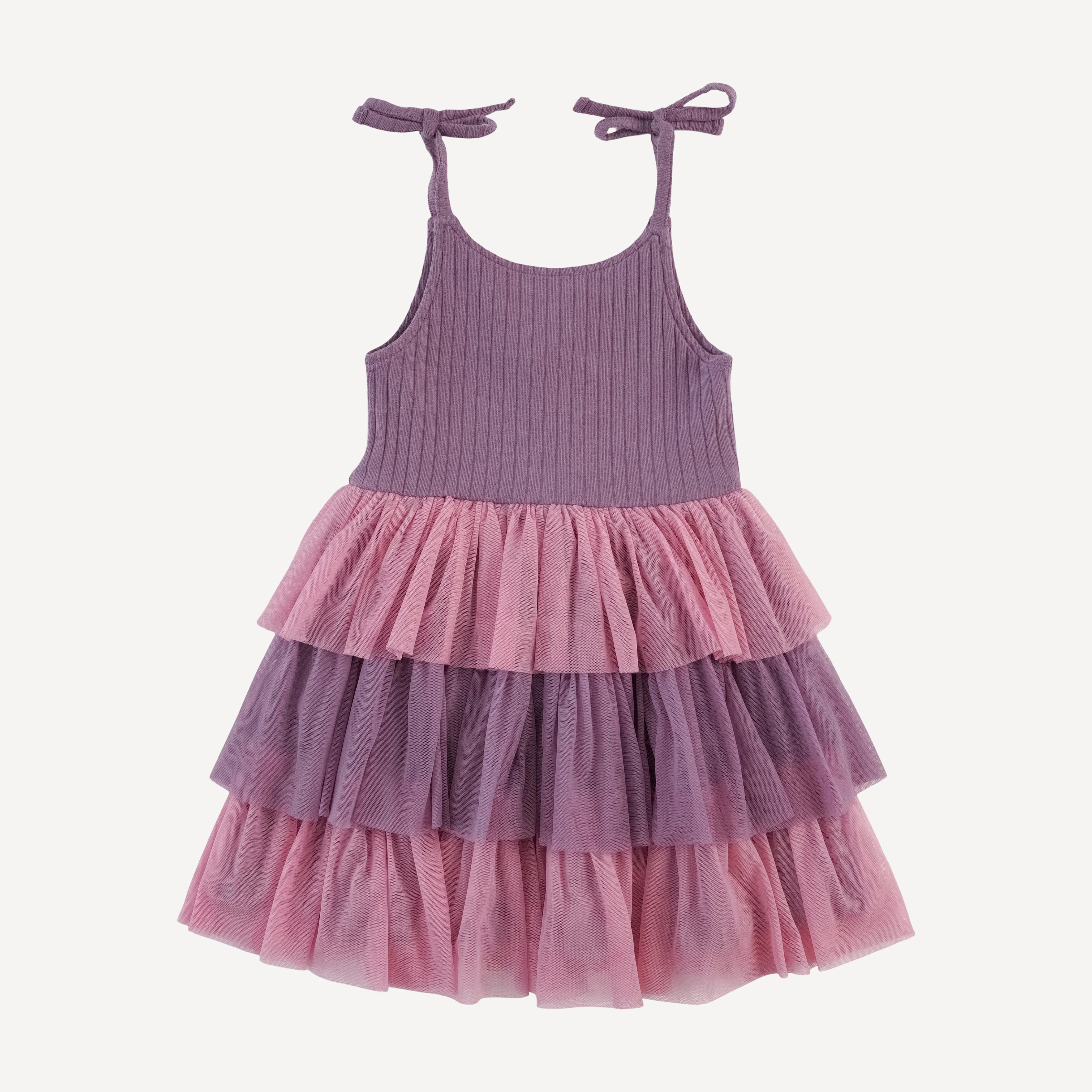 spaghetti strap vianney dress | grape gloss | organic cotton wide rib
