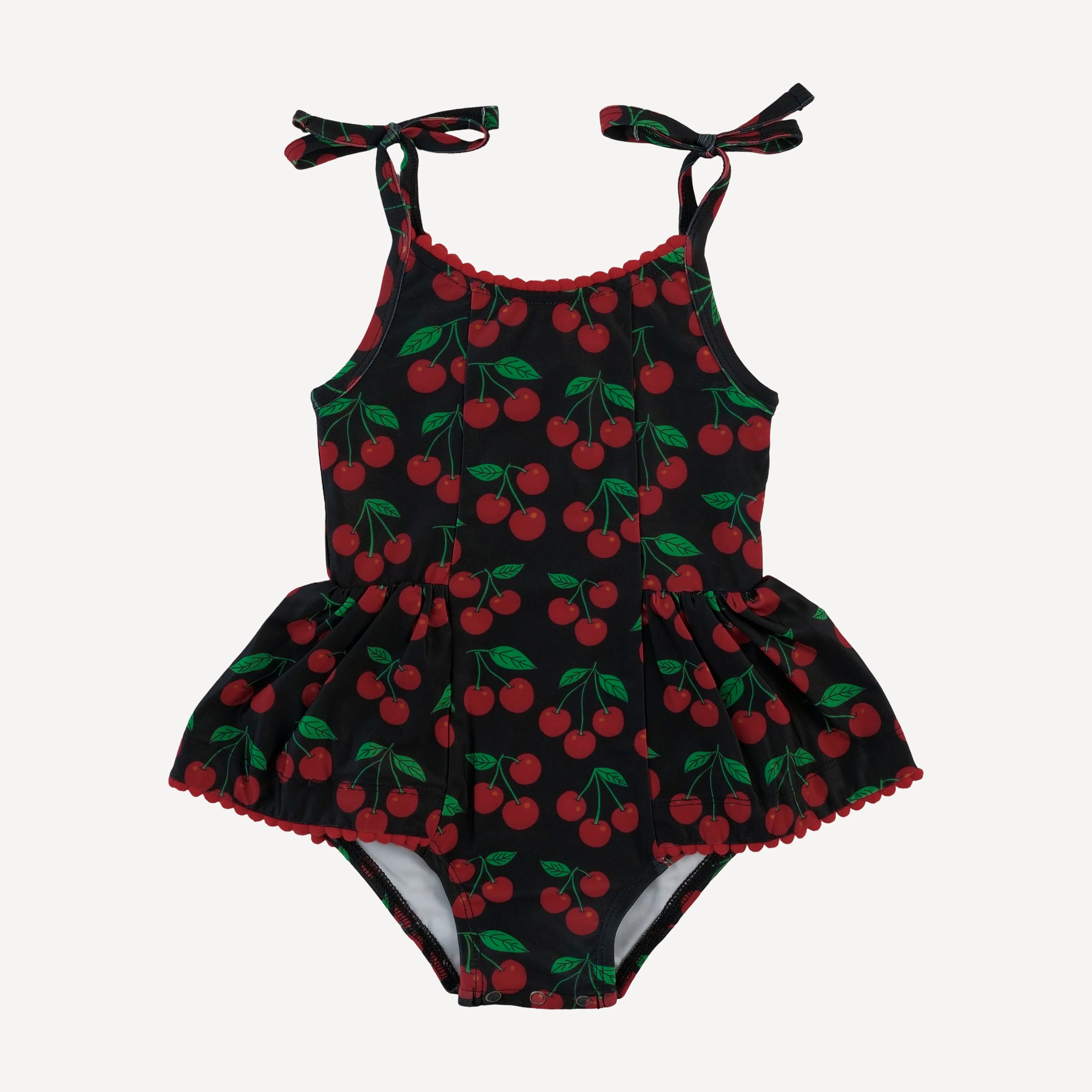 spaghetti tie ballerina swimsuit | cherries | swim