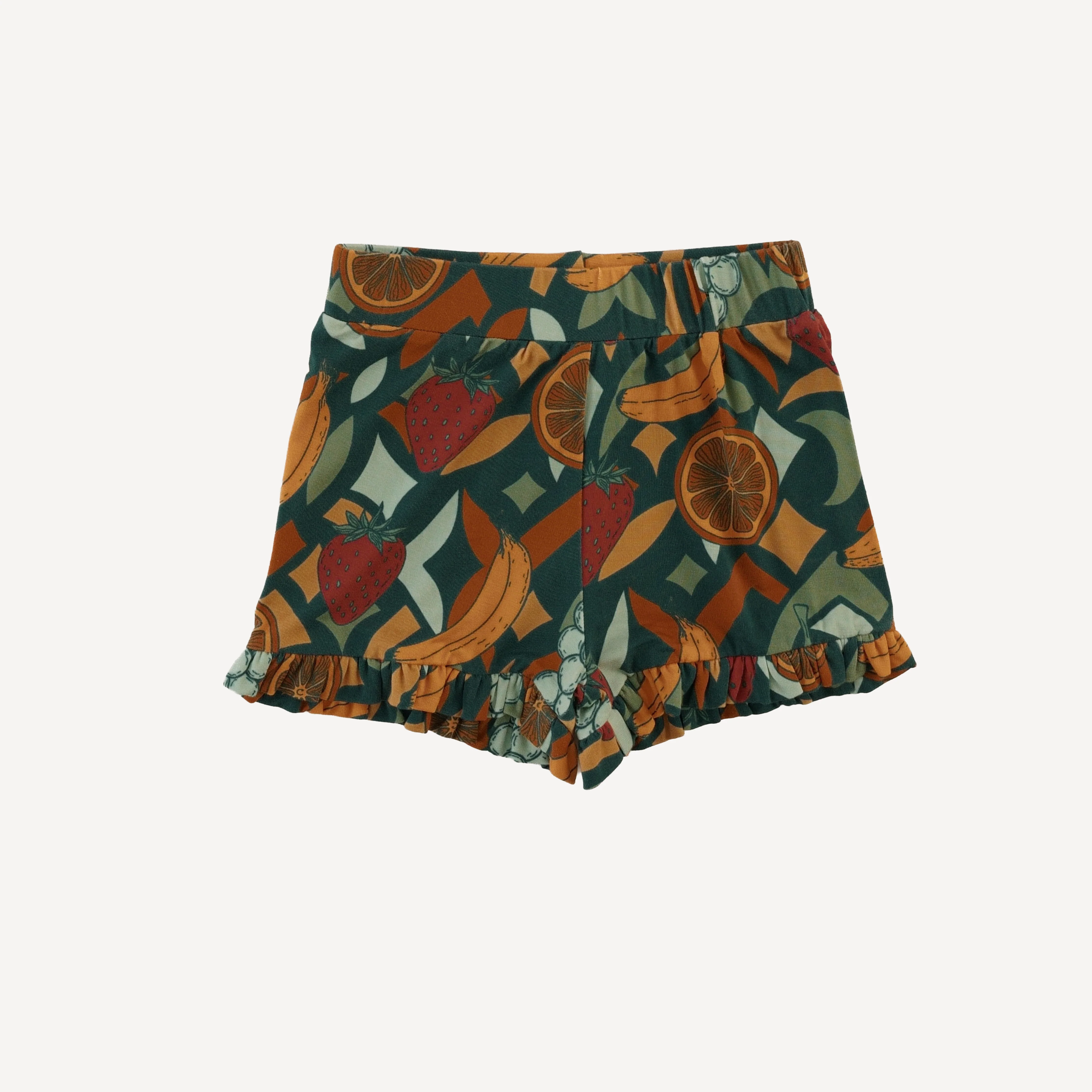 spaghetti tie ballerina top + ruffle short set | fruity | light weight bamboo - Image 4