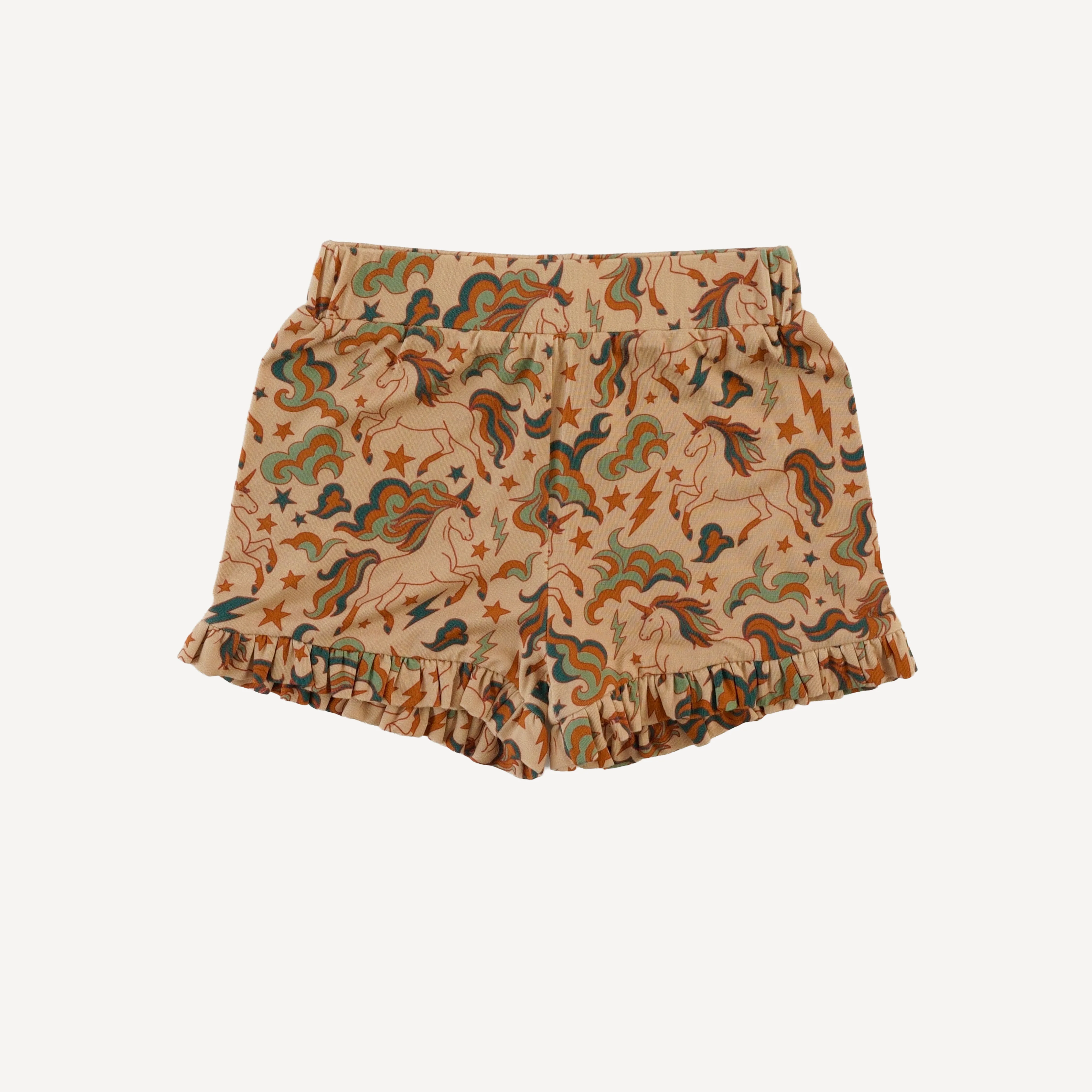 spaghetti tie ballerina top + ruffle short set | unicorn party | light weight bamboo - Image 4