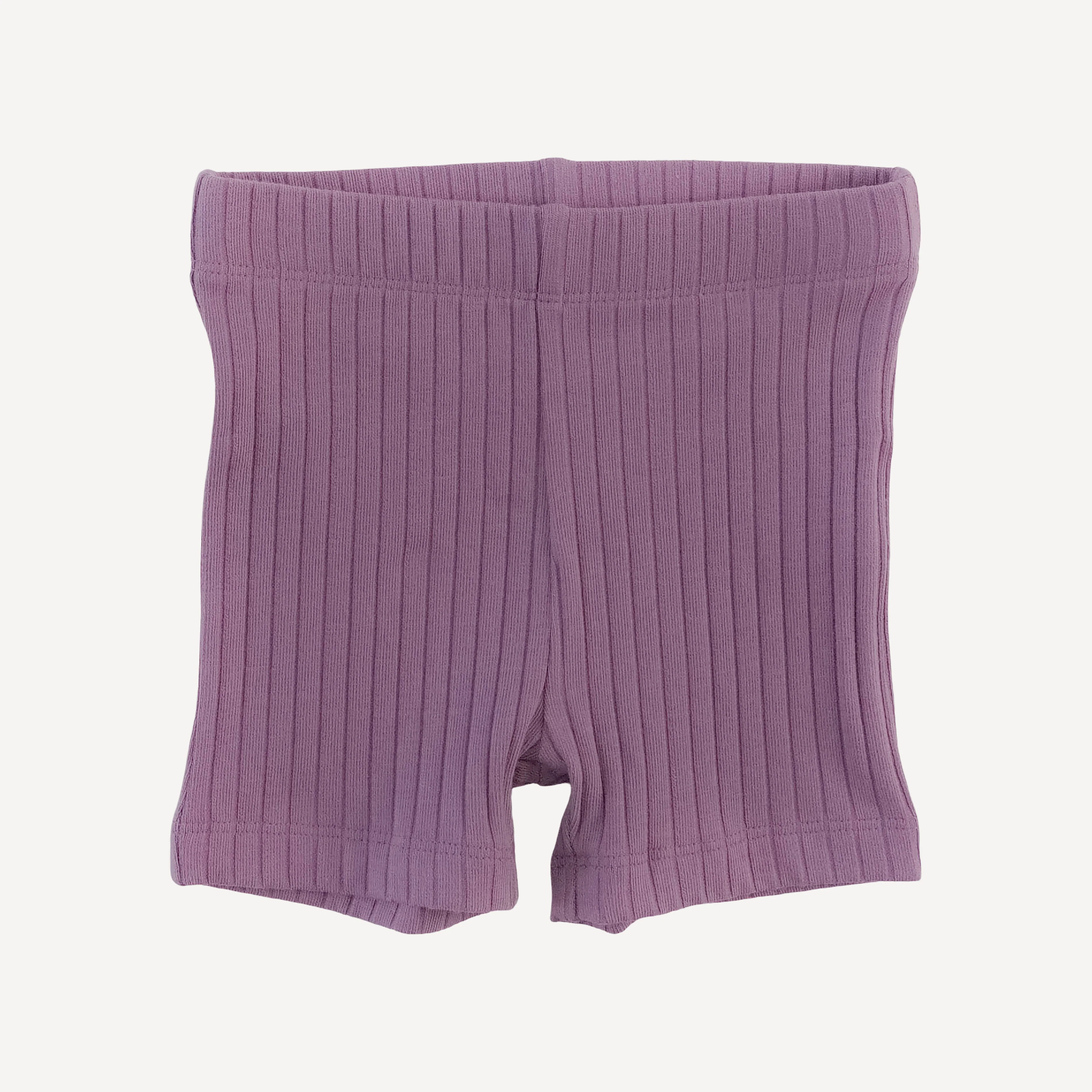 spaghetti tie prairie + bike short set | grape goldilocks floral | organic cotton woven - Image 4