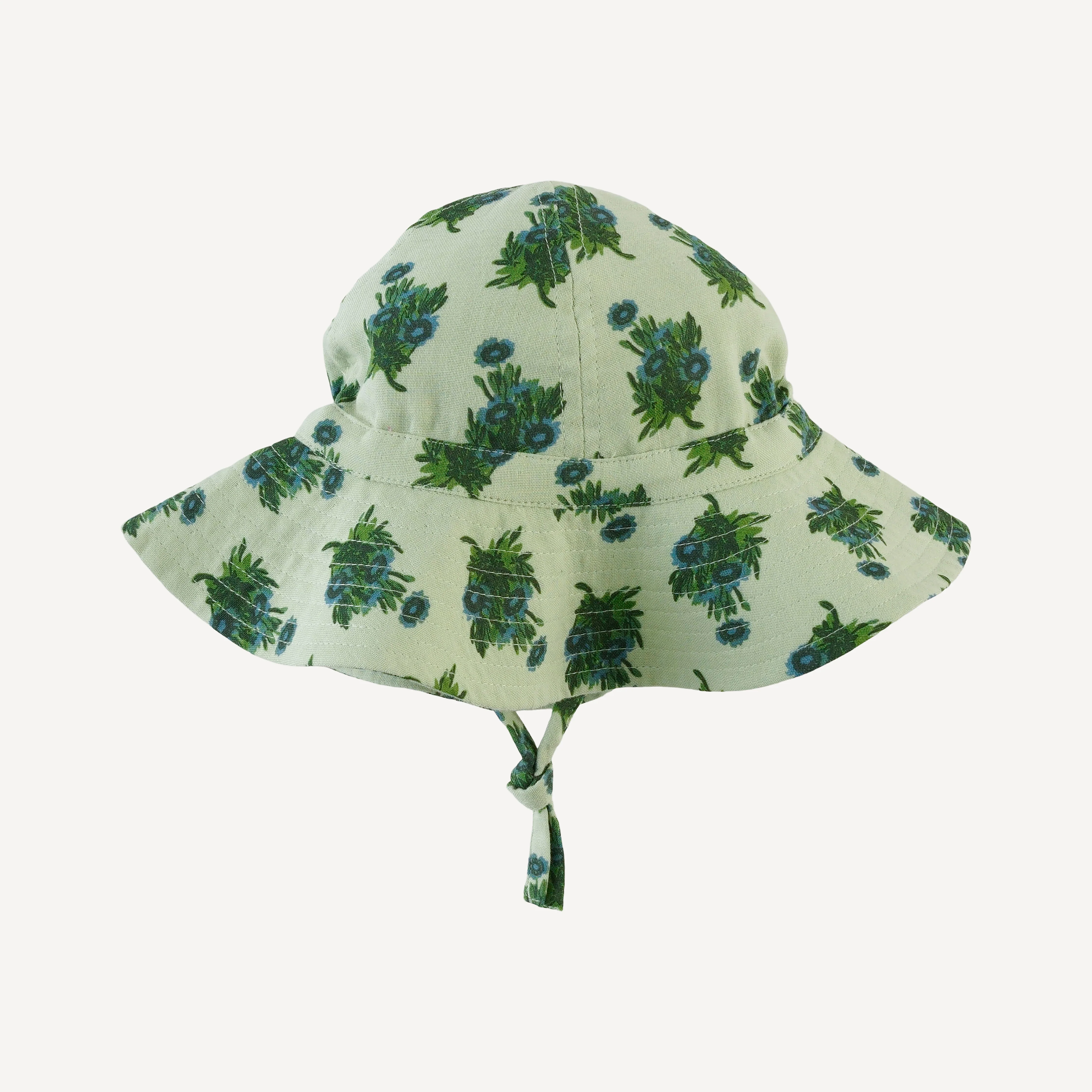 sun hat | blue tiny calendula | organic cotton gauze - Image 3