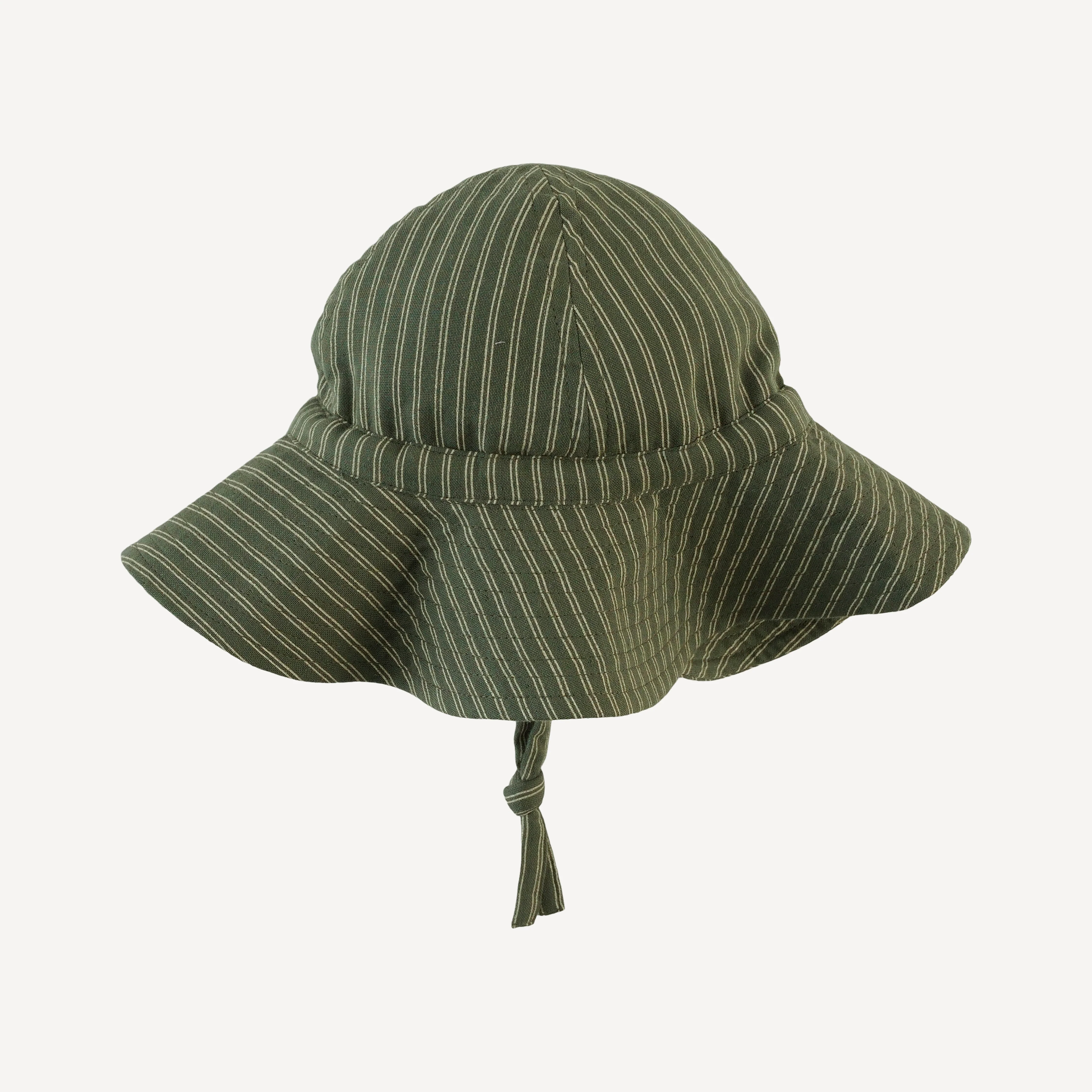 sun hat | green pinstripe | organic cotton gauze - Image 3