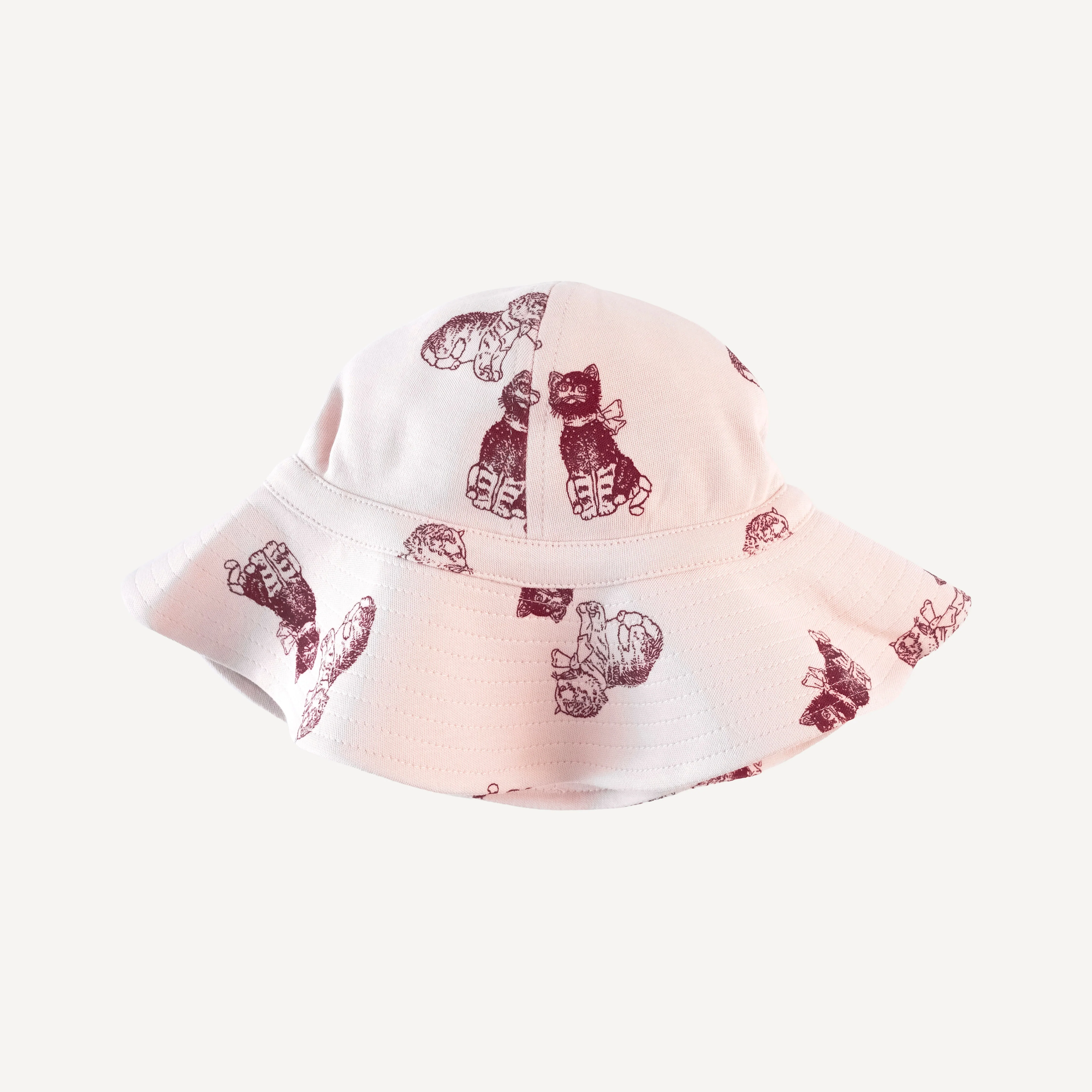 sun hat | vintage kitty | organic cotton interlock