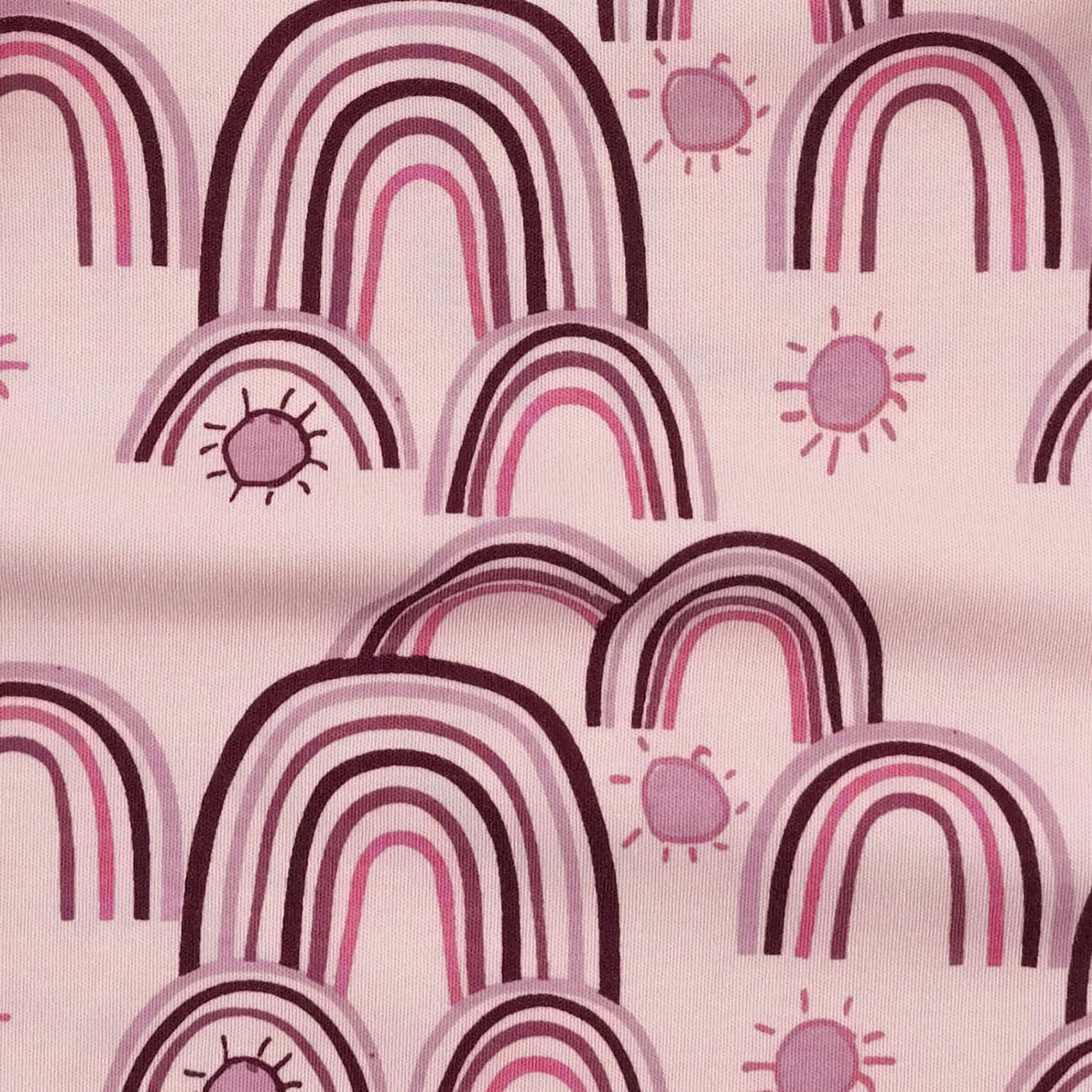 suspender skirt | mauve rainbow | organic cotton interlock - Image 2