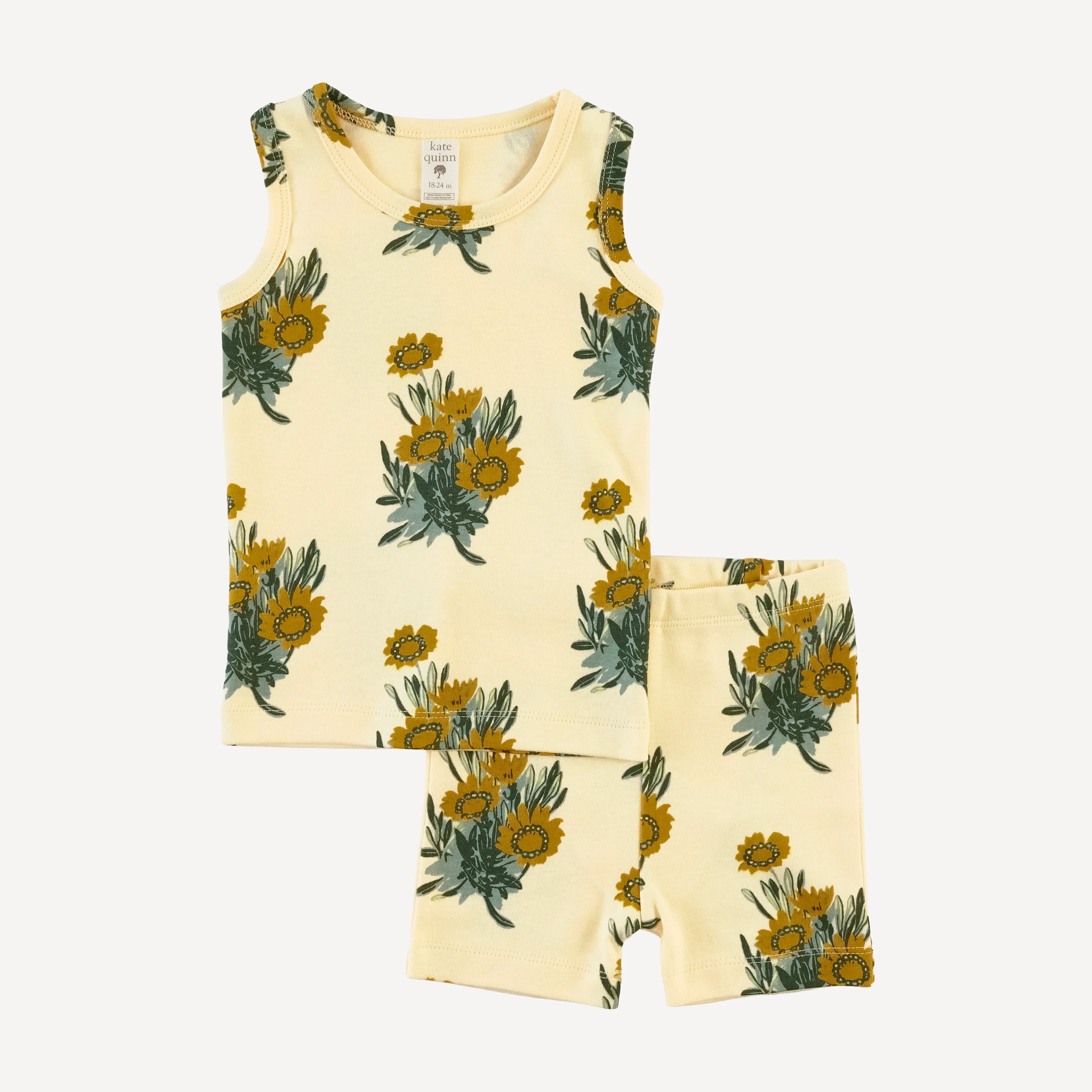 tank shortie pj set | calendula | organic cotton interlock