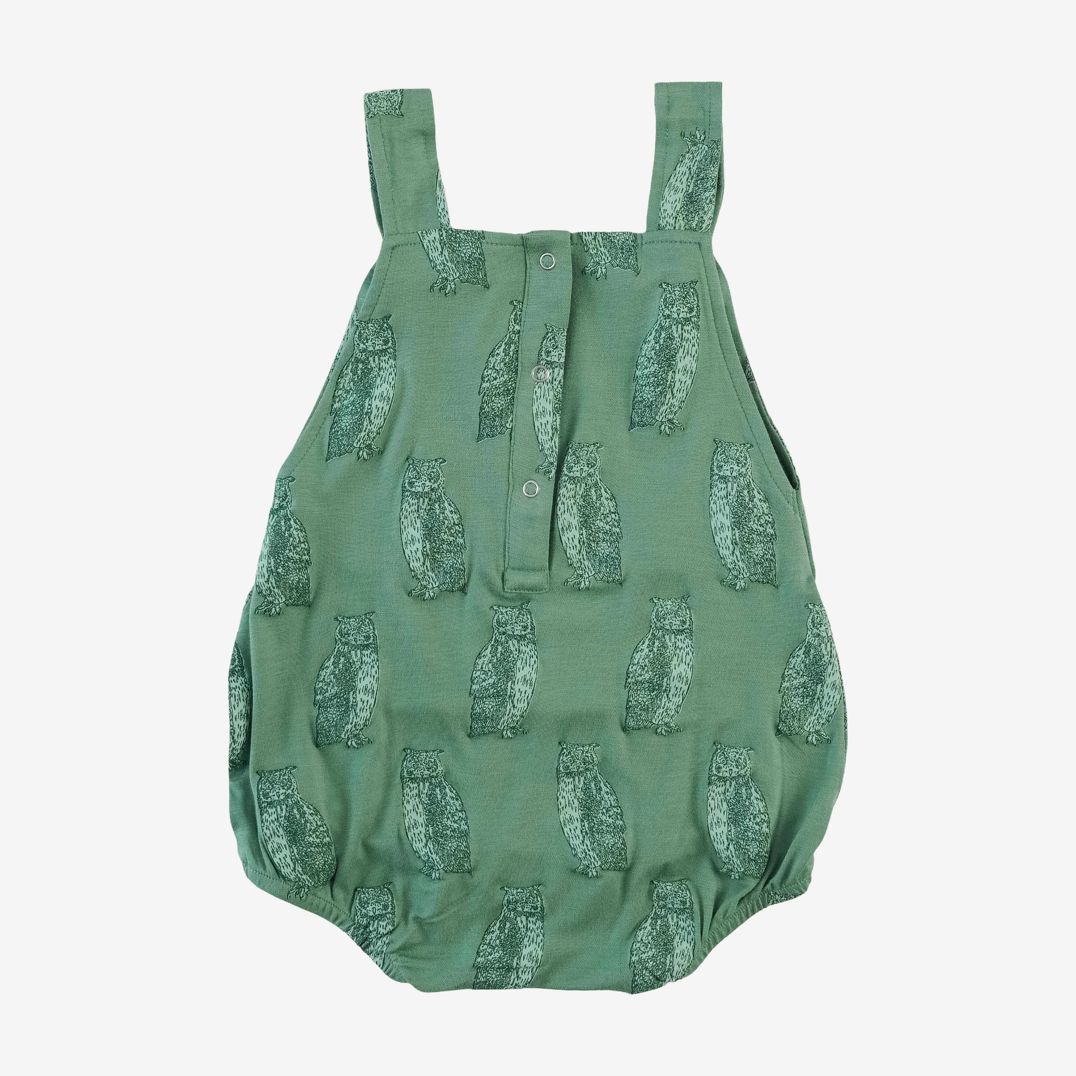 tie overall bubble | green owl | bamboo - Image 3
