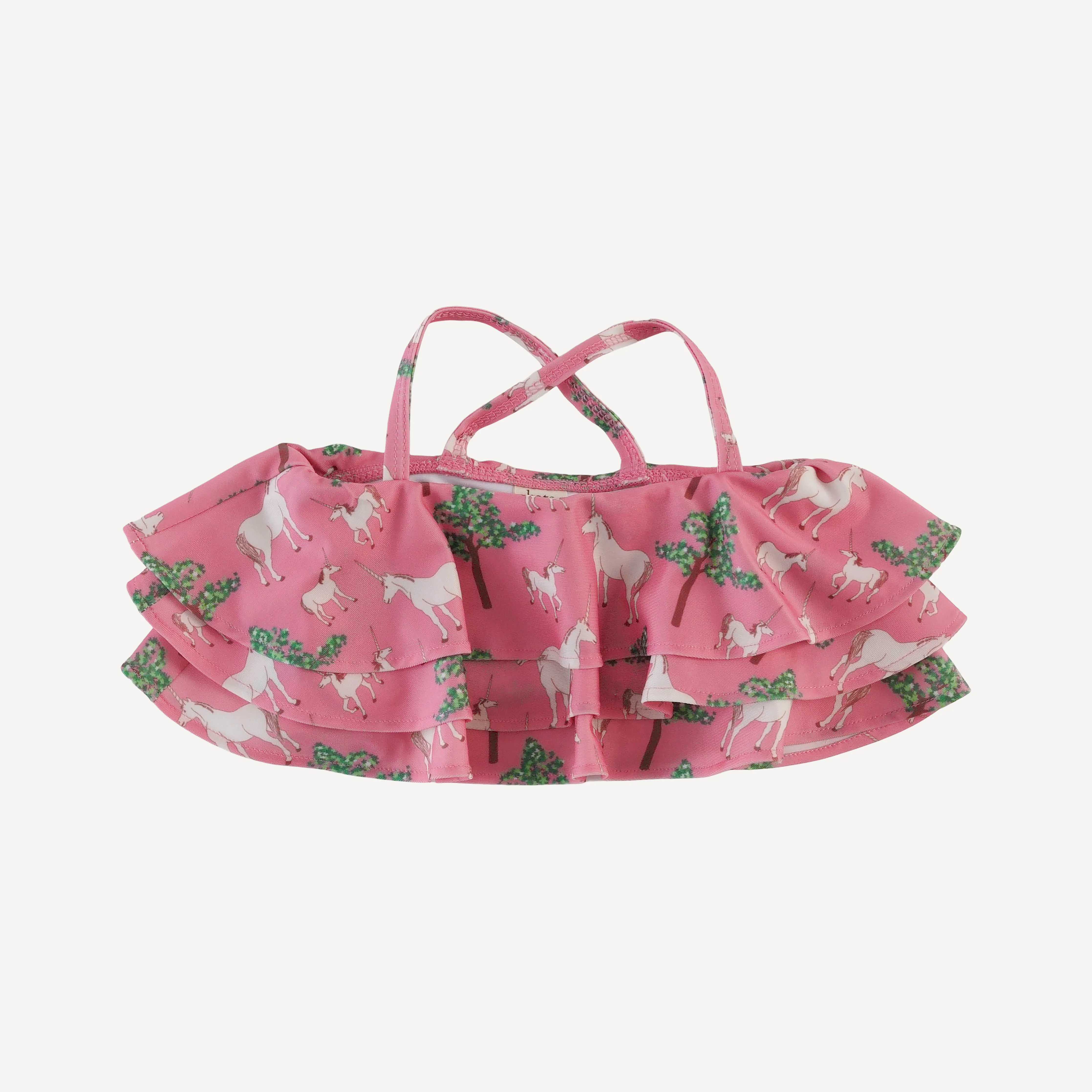 tiered ruffle bikini | pink unicorn party | swim - Image 3