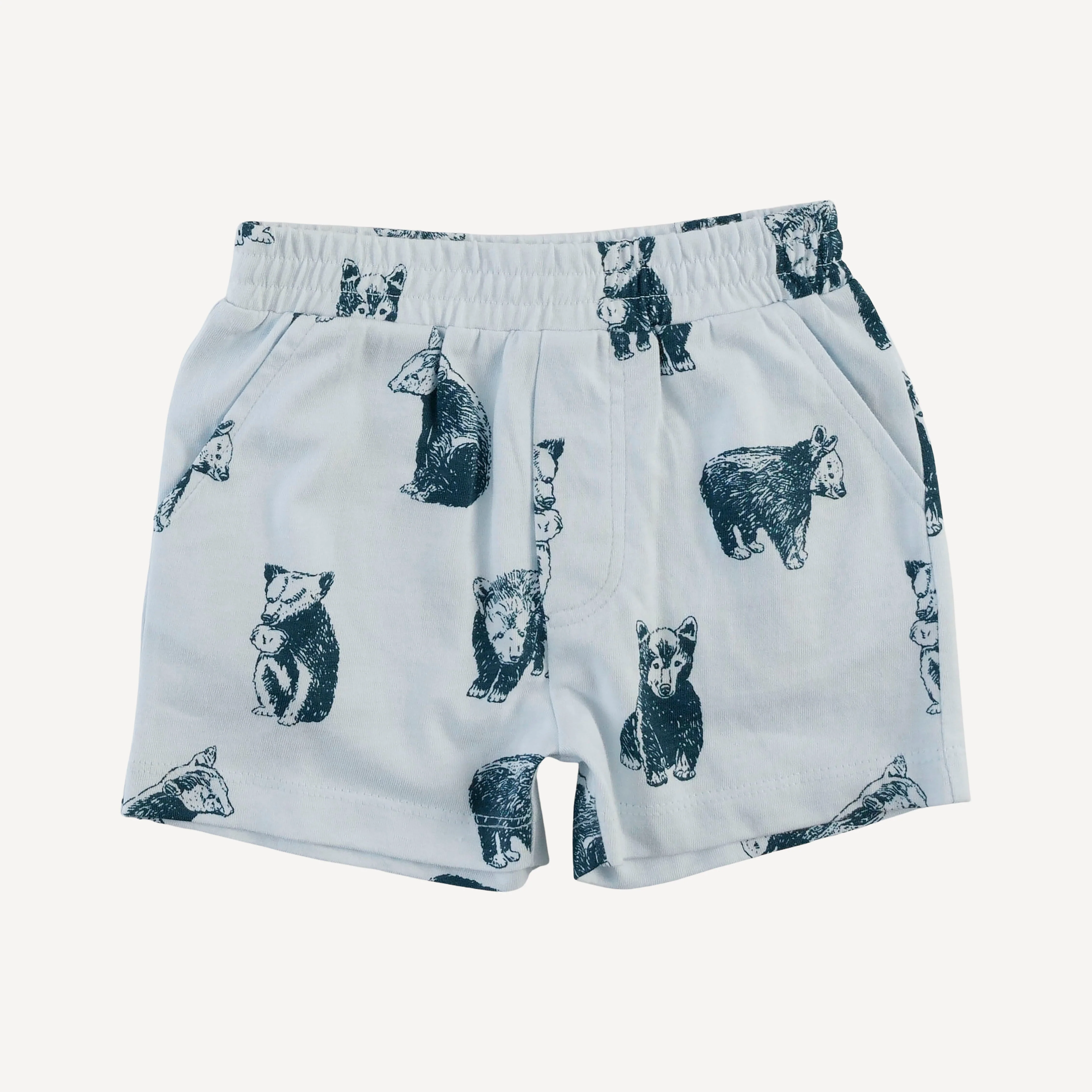topstitch tank + relaxed short set | blue bear cubs | organic cotton jersey - Image 4