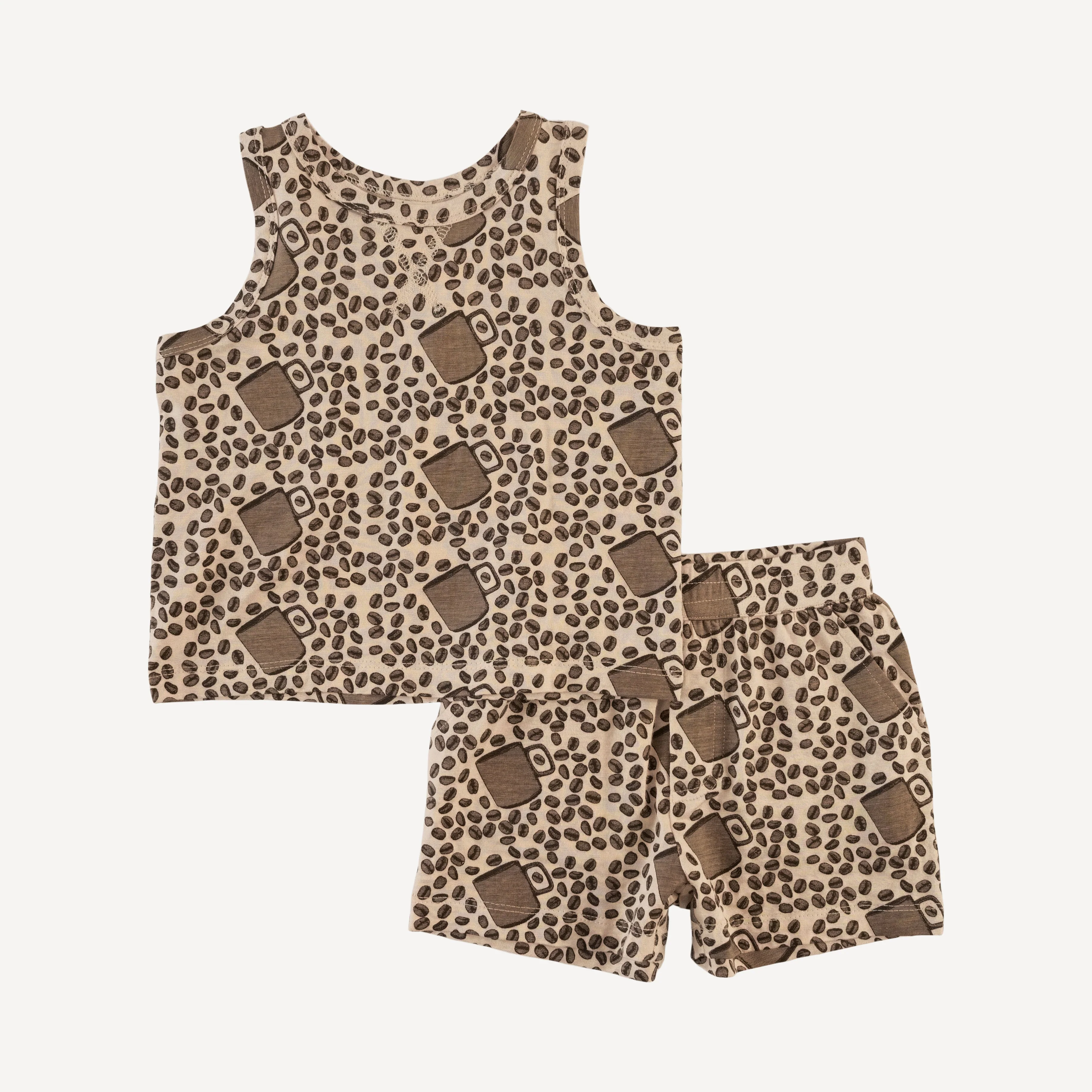 topstitch tank + relaxed short set | coffee bean | bamboo
