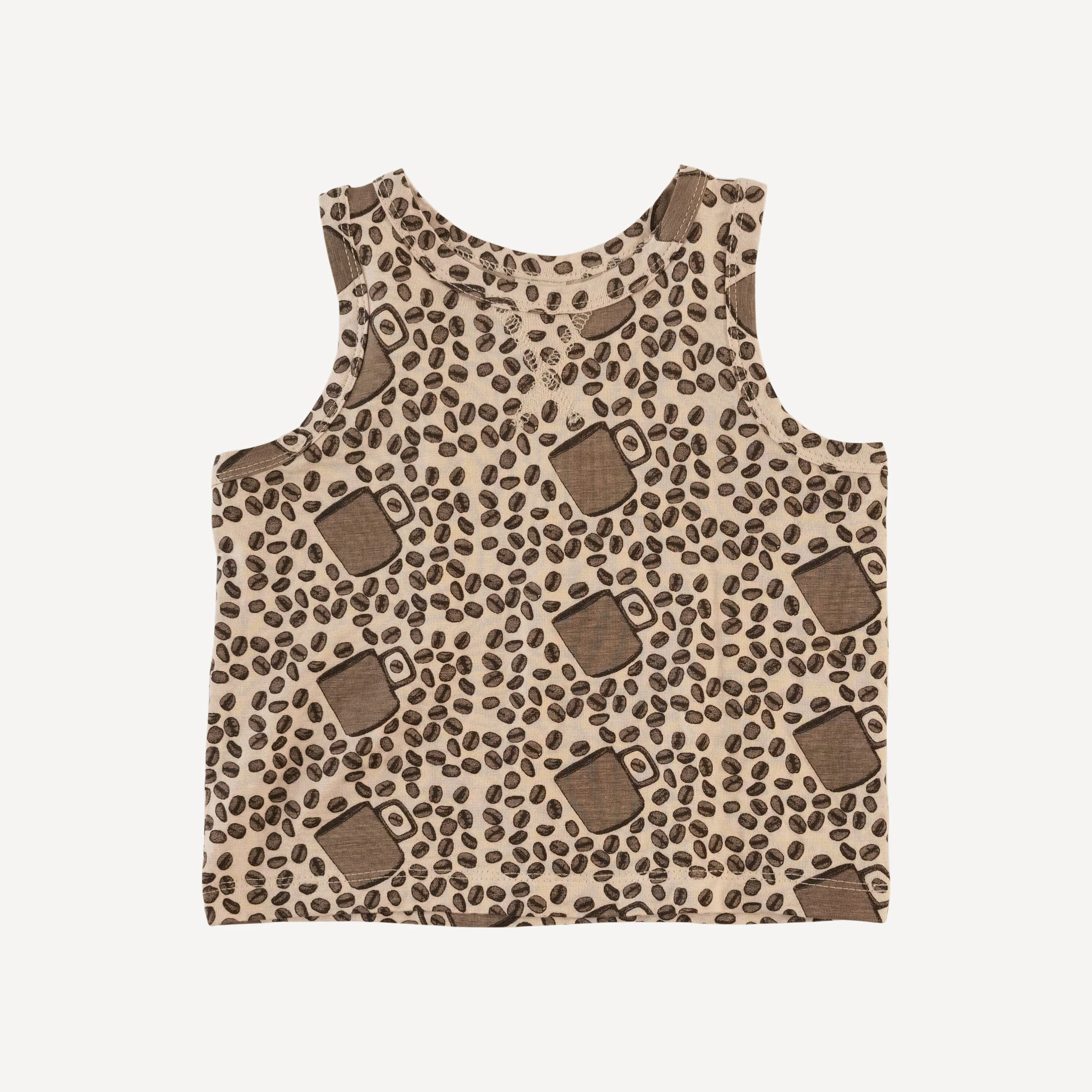 topstitch tank + relaxed short set | coffee bean | bamboo - Image 3