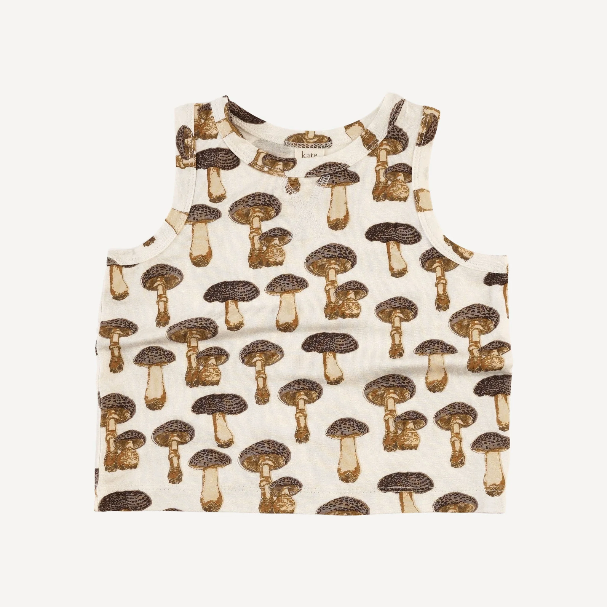 topstitch tank + relaxed short set | neutral fungi | bamboo - Image 4
