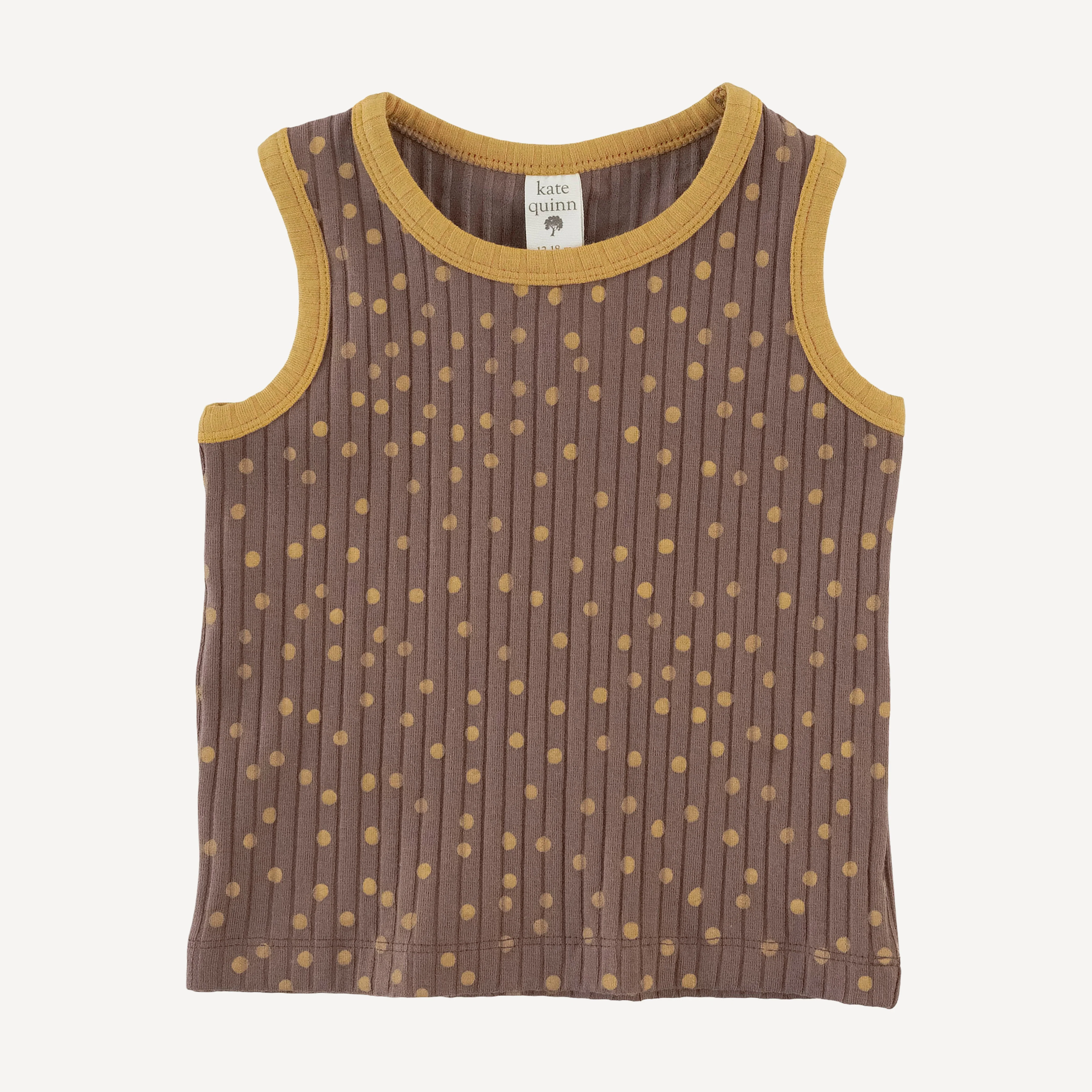 two tone racerback tank | neutral dot | organic cotton wide rib