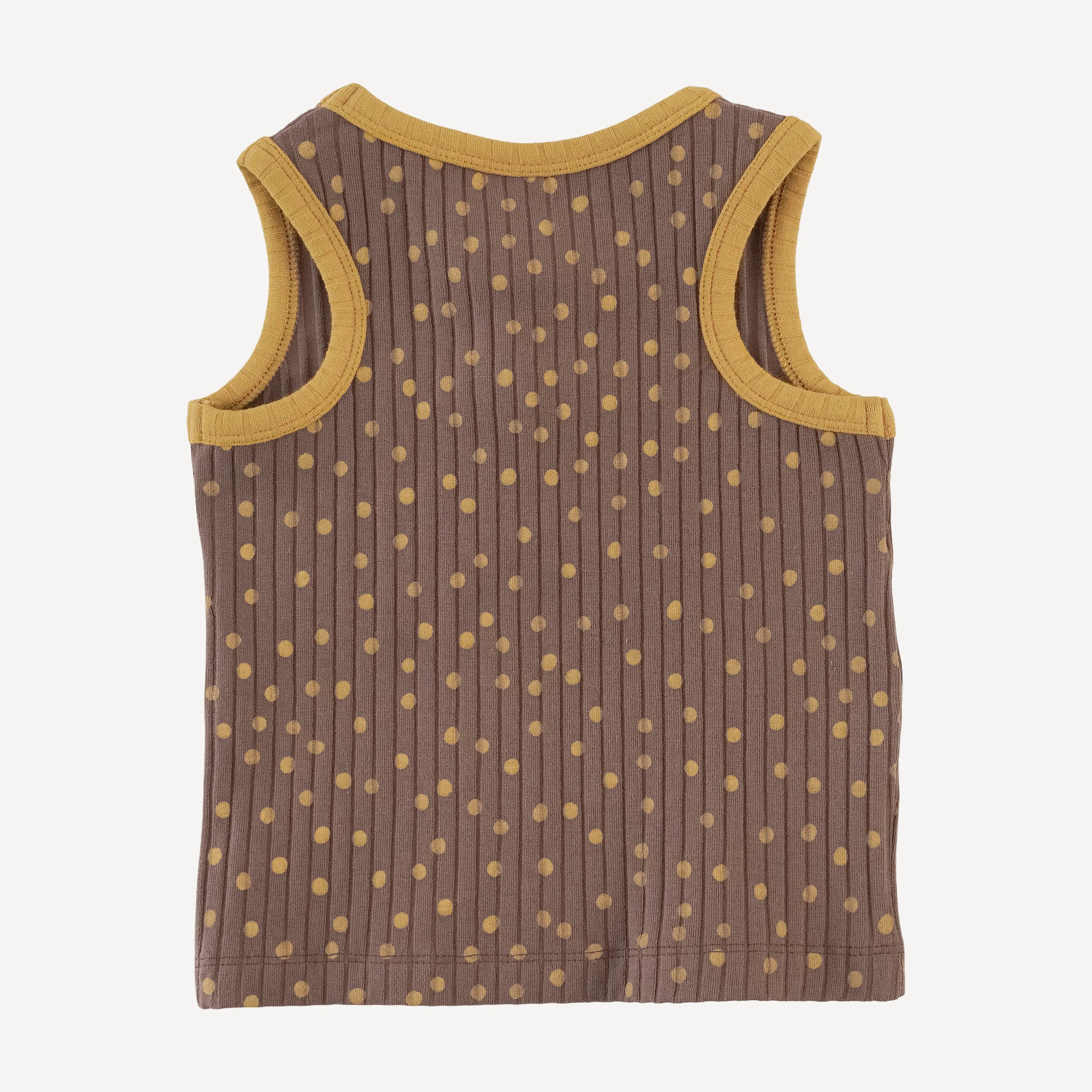 two tone racerback tank | neutral dot | organic cotton wide rib - Image 3