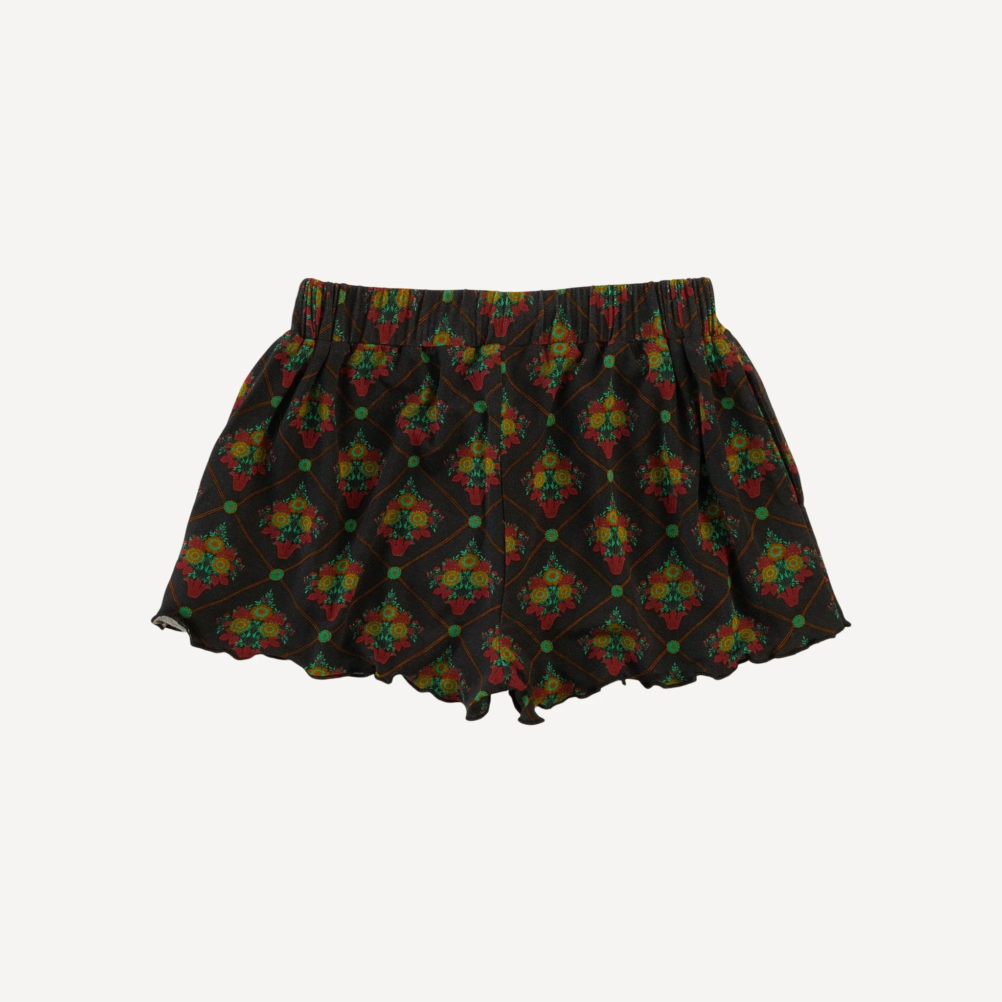 v-yoke gathered short | antoinette floral | light weight bamboo - Image 3
