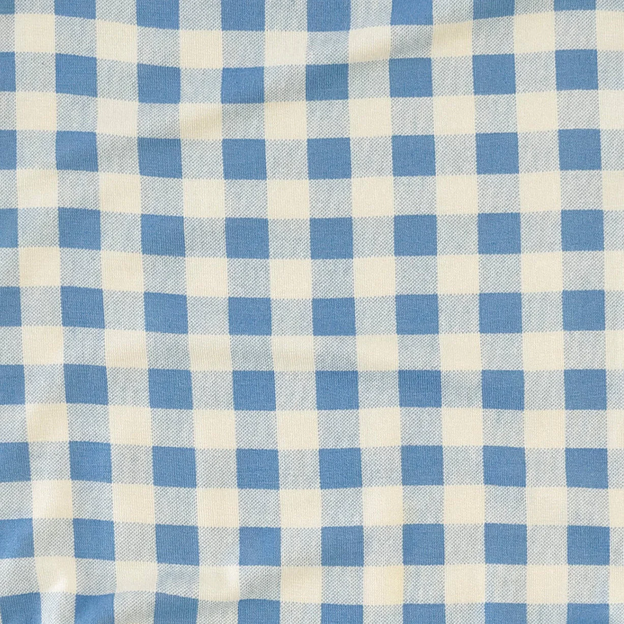 womens flutter sleeve smocked midi dress | blue gingham | bamboo - Image 2