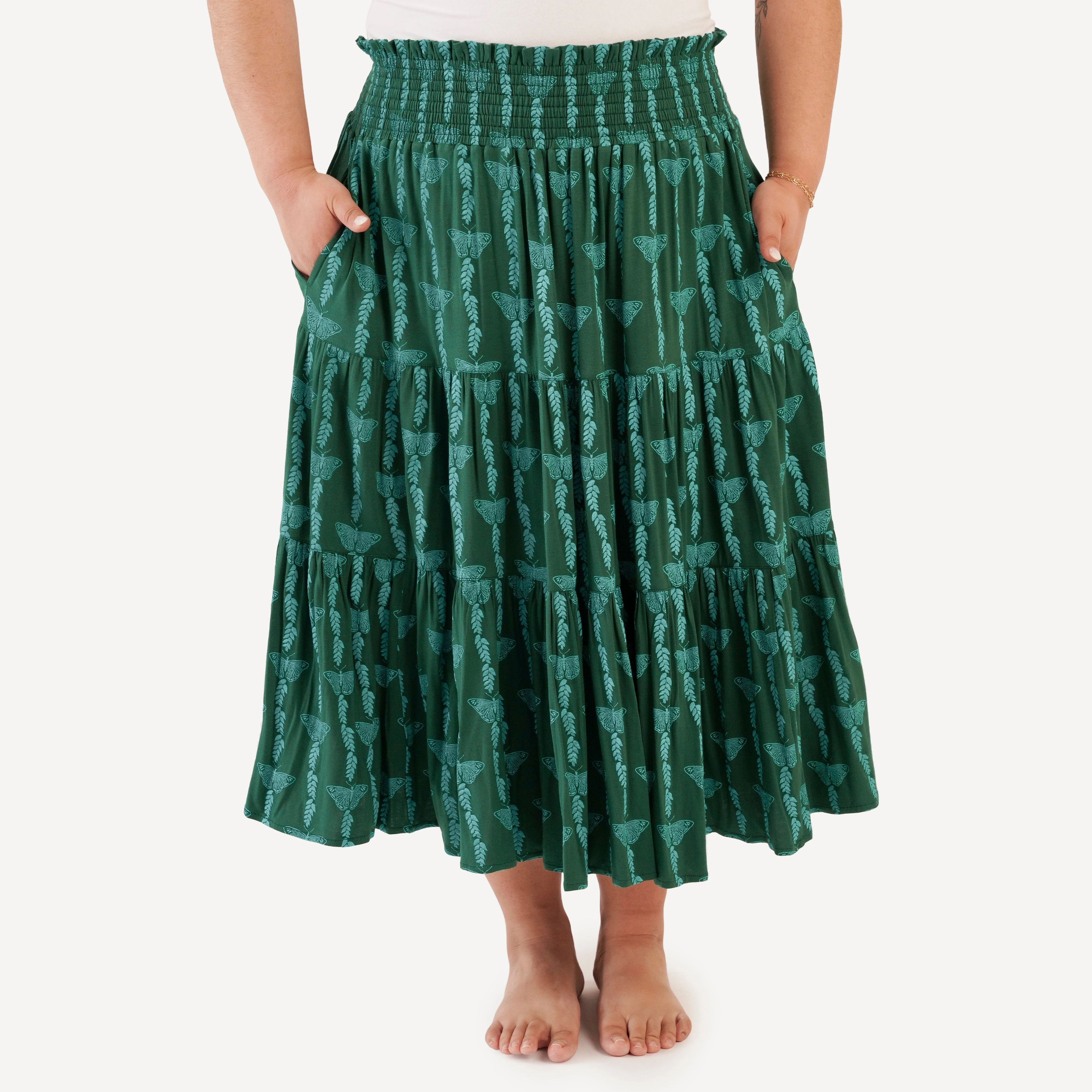 womens maxi skirt | juniper butterfly vine | bamboo