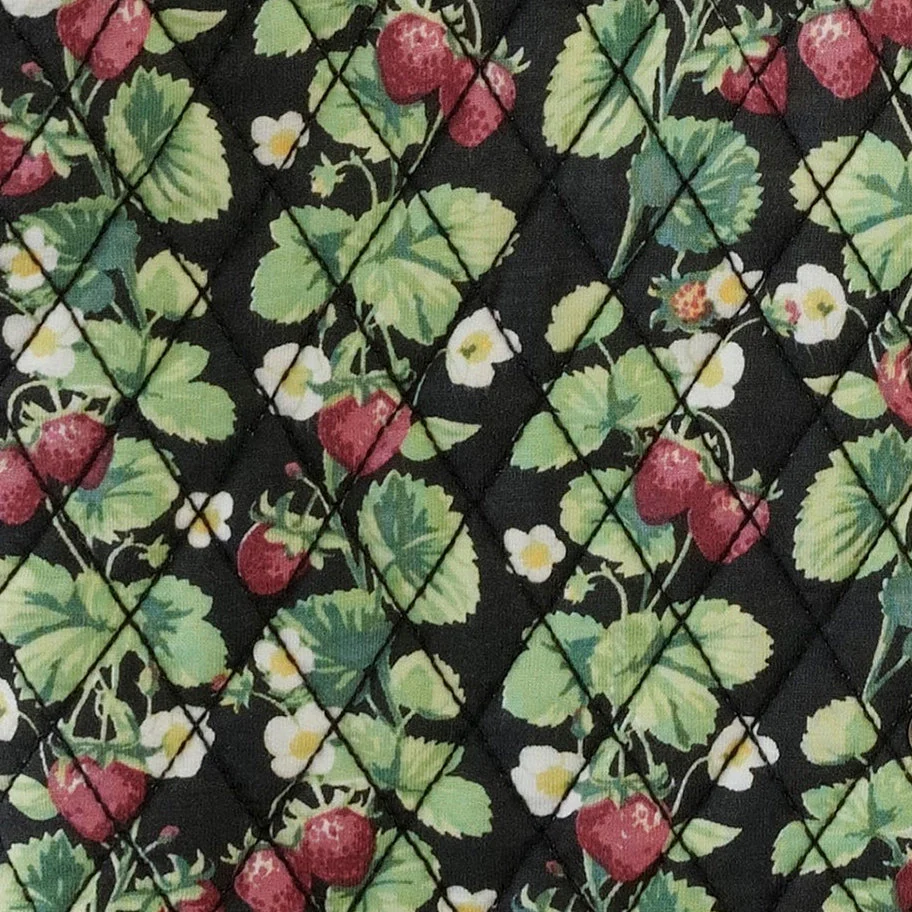 womens quilted jacket | strawberry vine | bamboo - Image 2