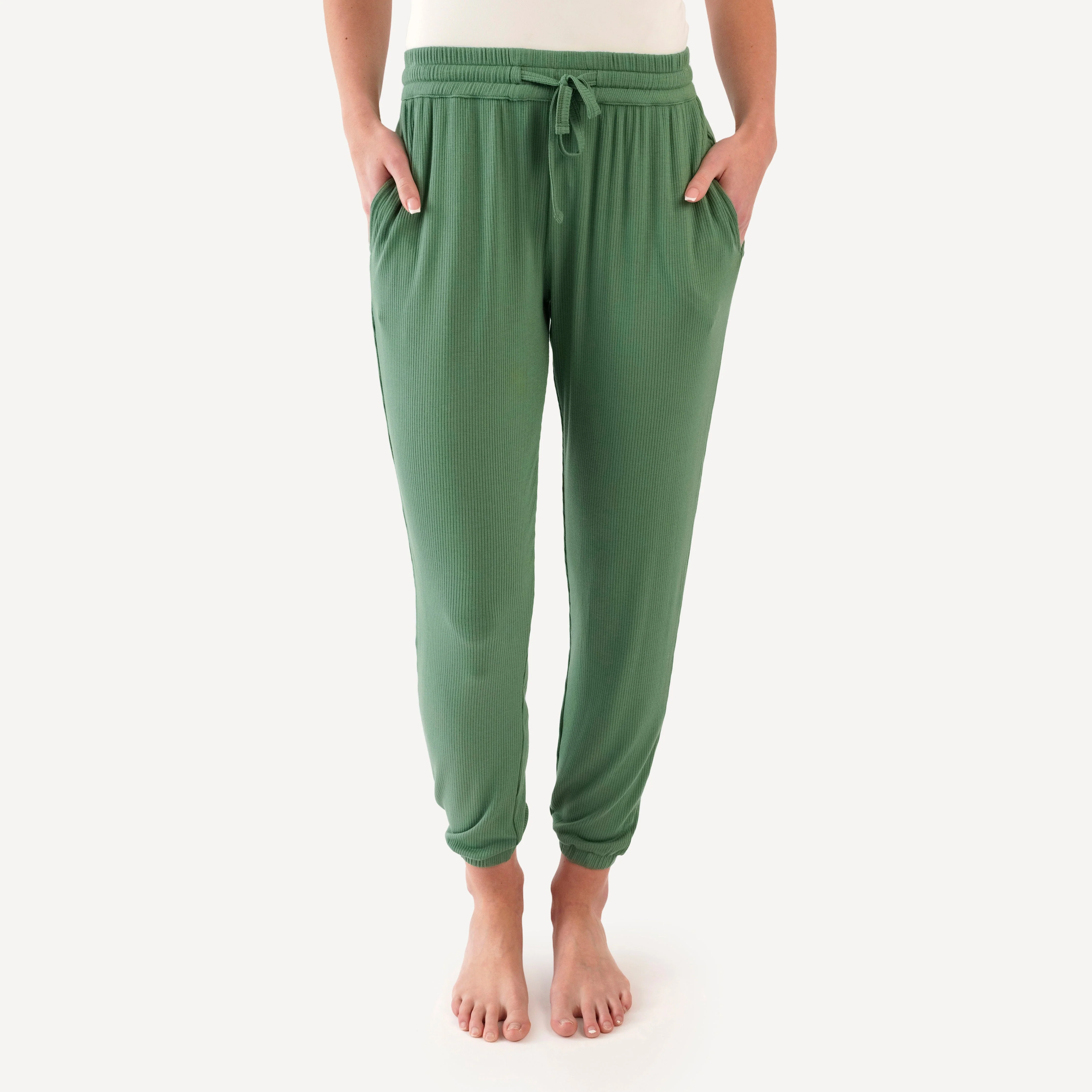 womens relaxed jogger | elm | modal skinny rib
