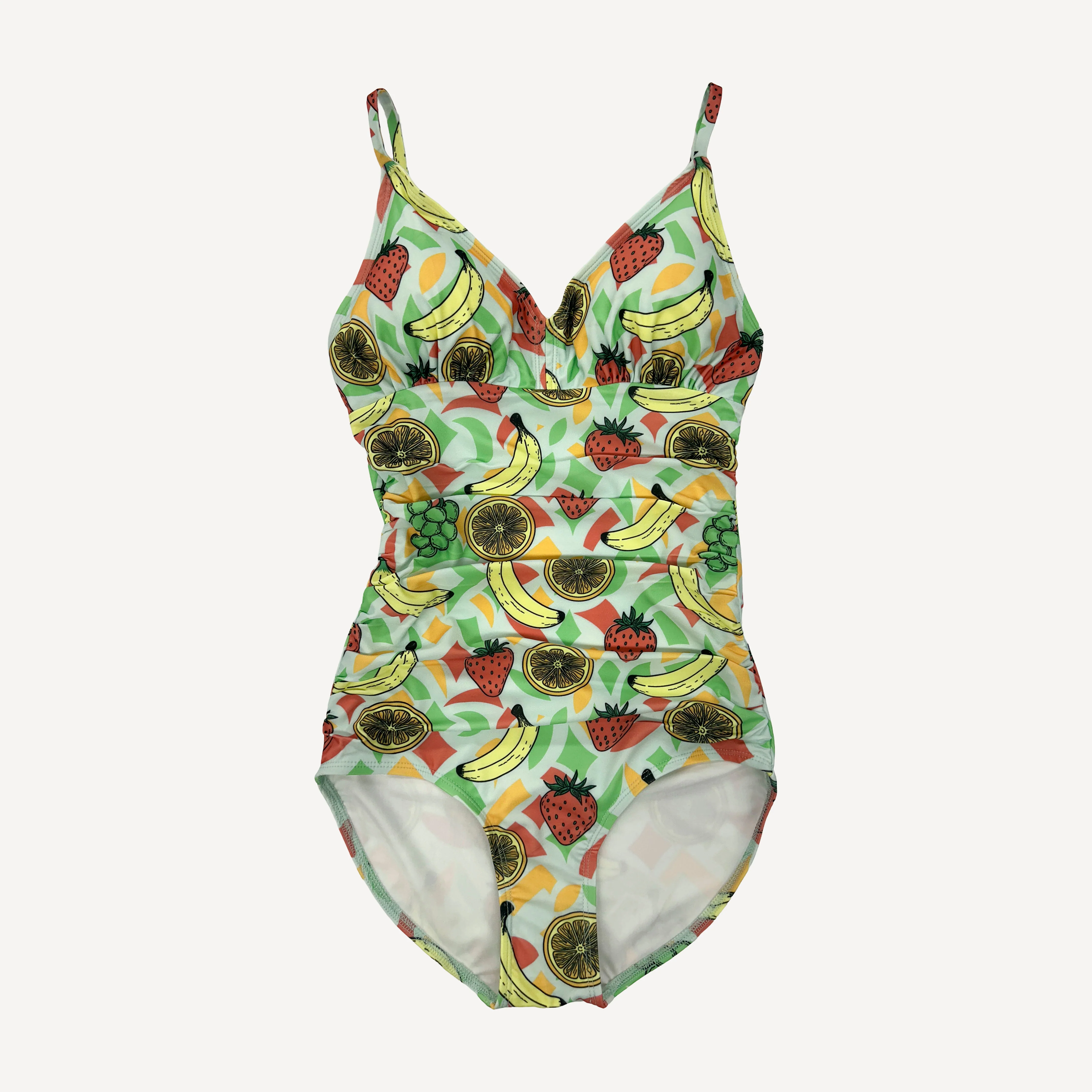 womens ruched one piece swimsuit | fruit | swim - Image 3