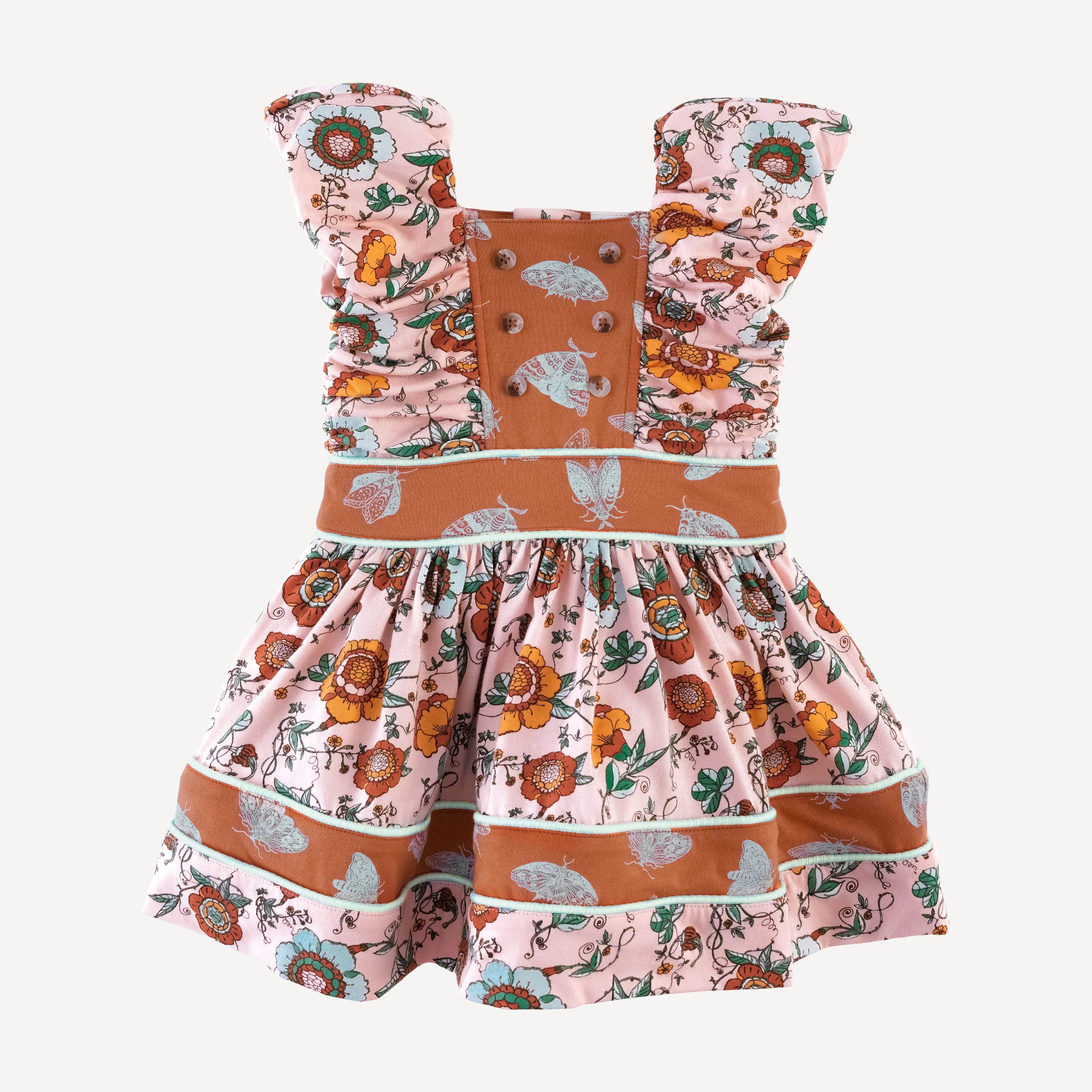wonderland dress | chinoiserie floral | organic cotton jersey