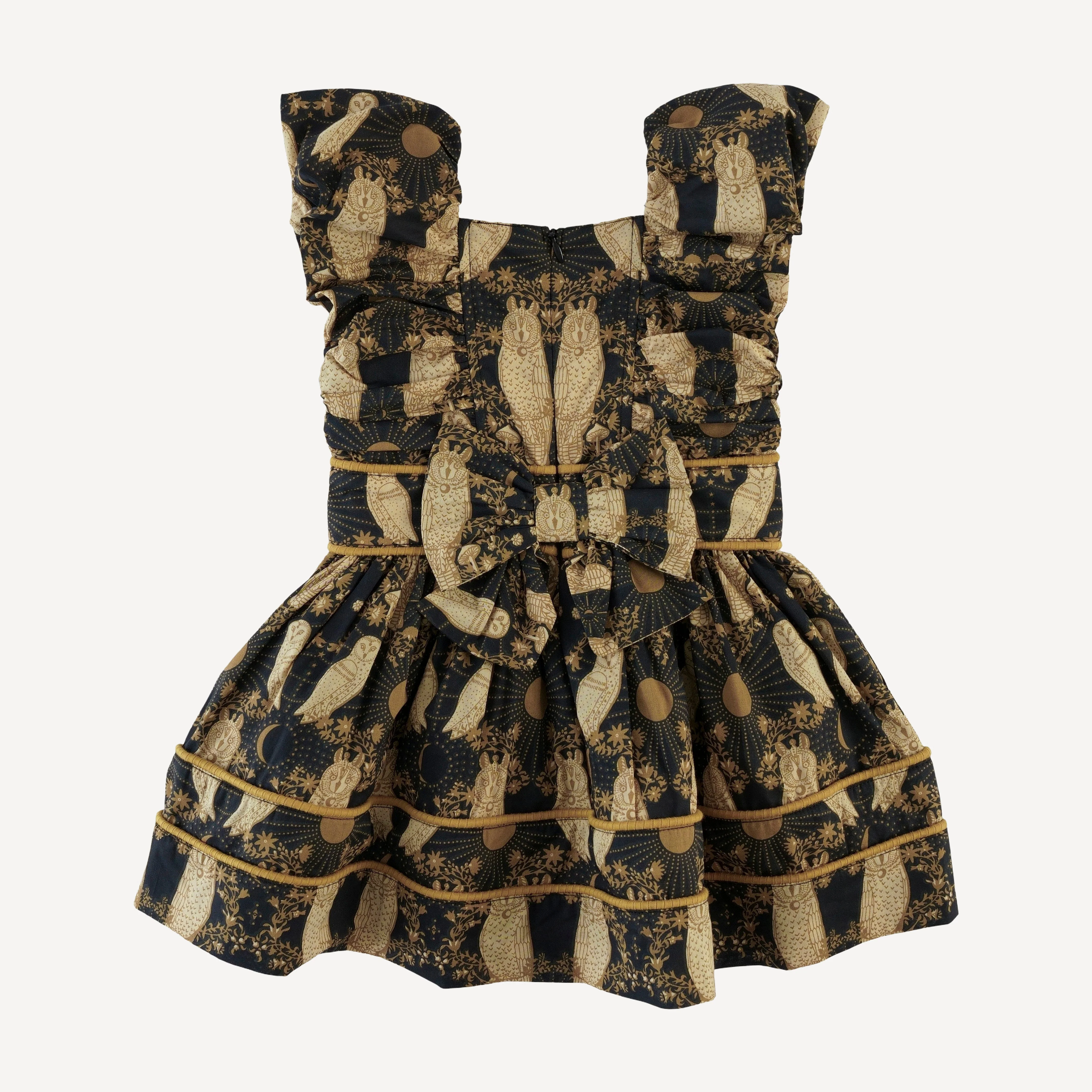 wonderland dress | mystical owl | organic cotton woven - Image 5