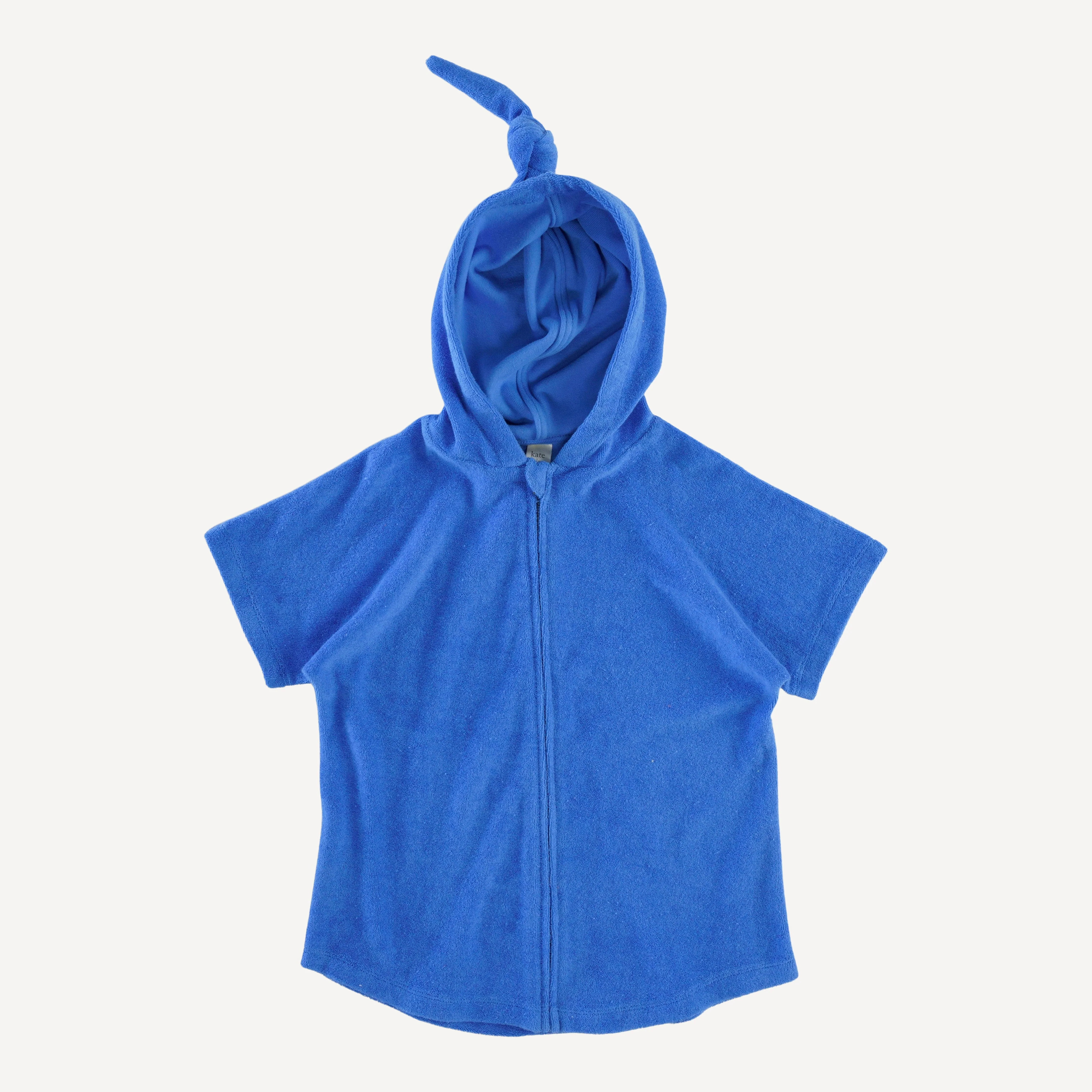zip coverup | vivid blue | organic cotton terry