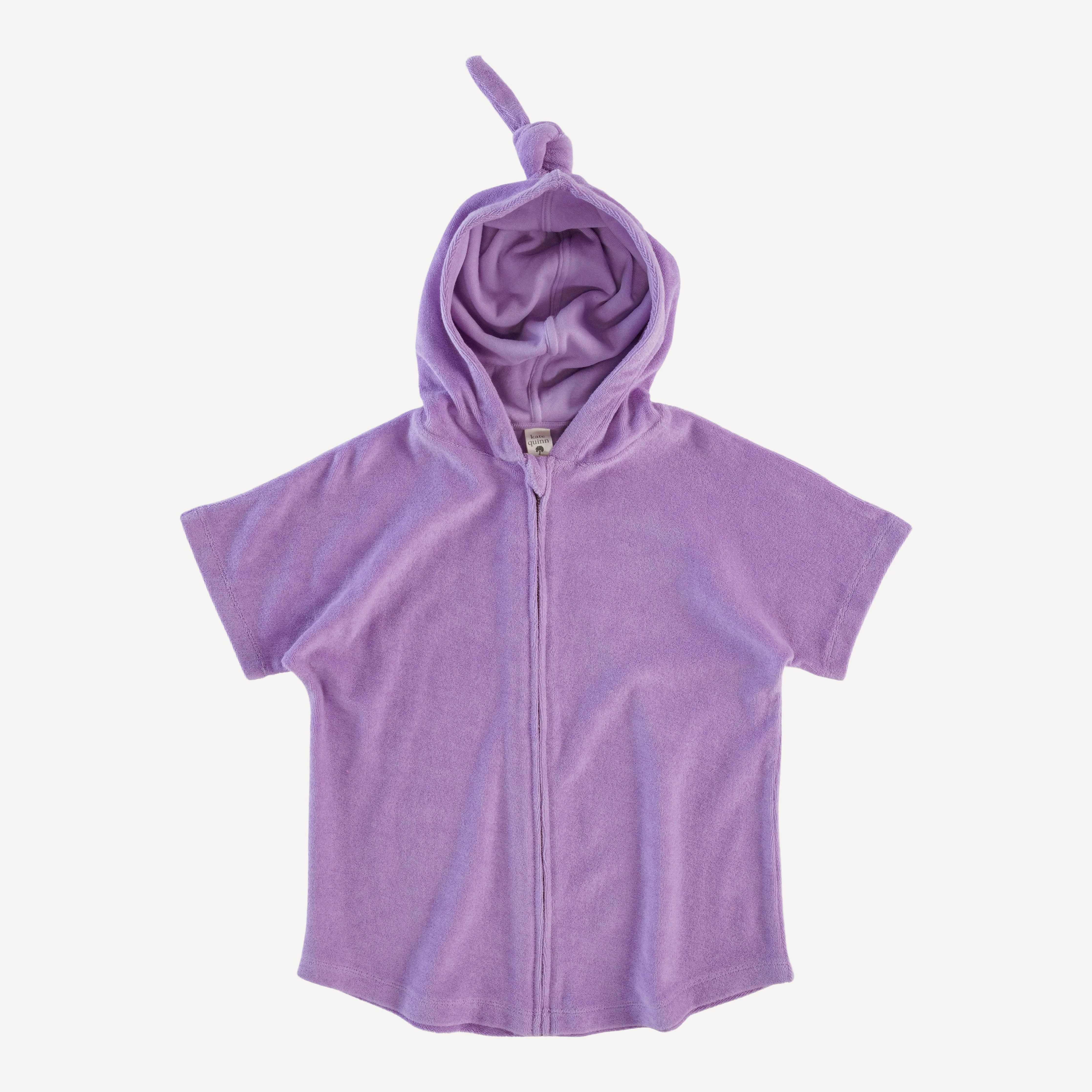 zip coverup | vivid violet | organic cotton terry